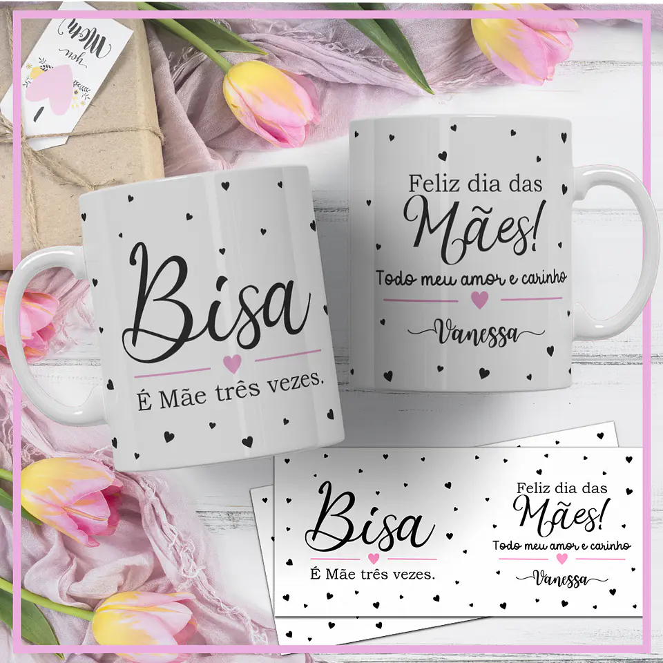 12  Artes para Caneca Dia das Mães Minimalista Arquivos em Corel Draw 5