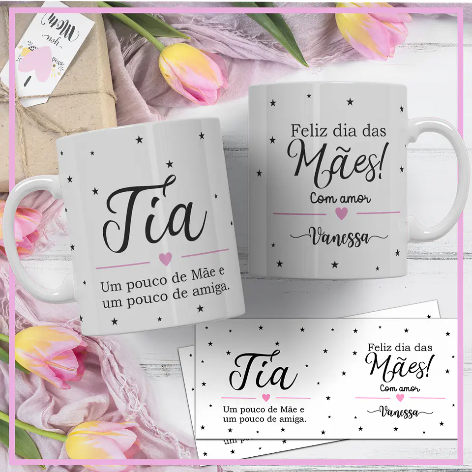 12  Artes para Caneca Dia das Mães Minimalista Arquivos em Corel Draw 6