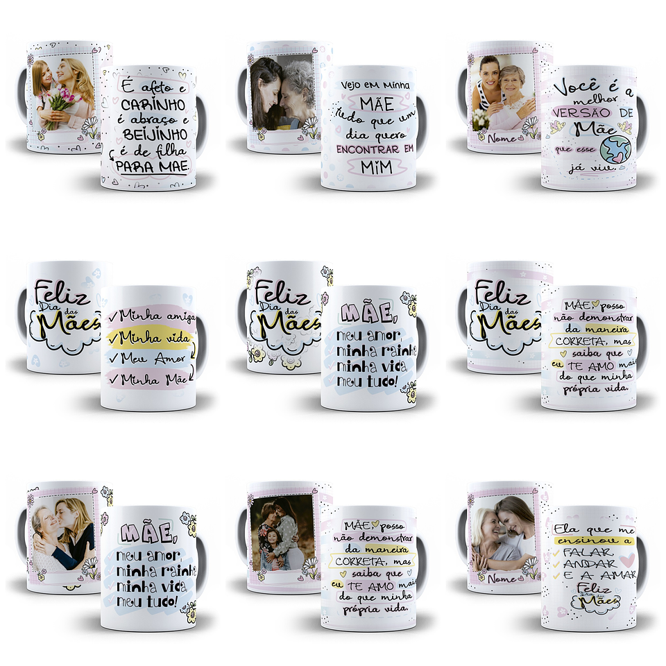 61 Artes para Caneca e Camisa Dia das Mães em Corel Draw  1