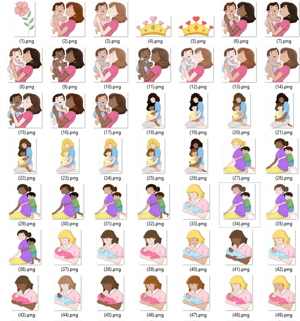 Kit Digital Dia das Mães em Png  2