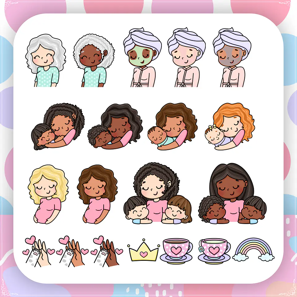 Kit Digital Dia das Mães Completo em Png  3