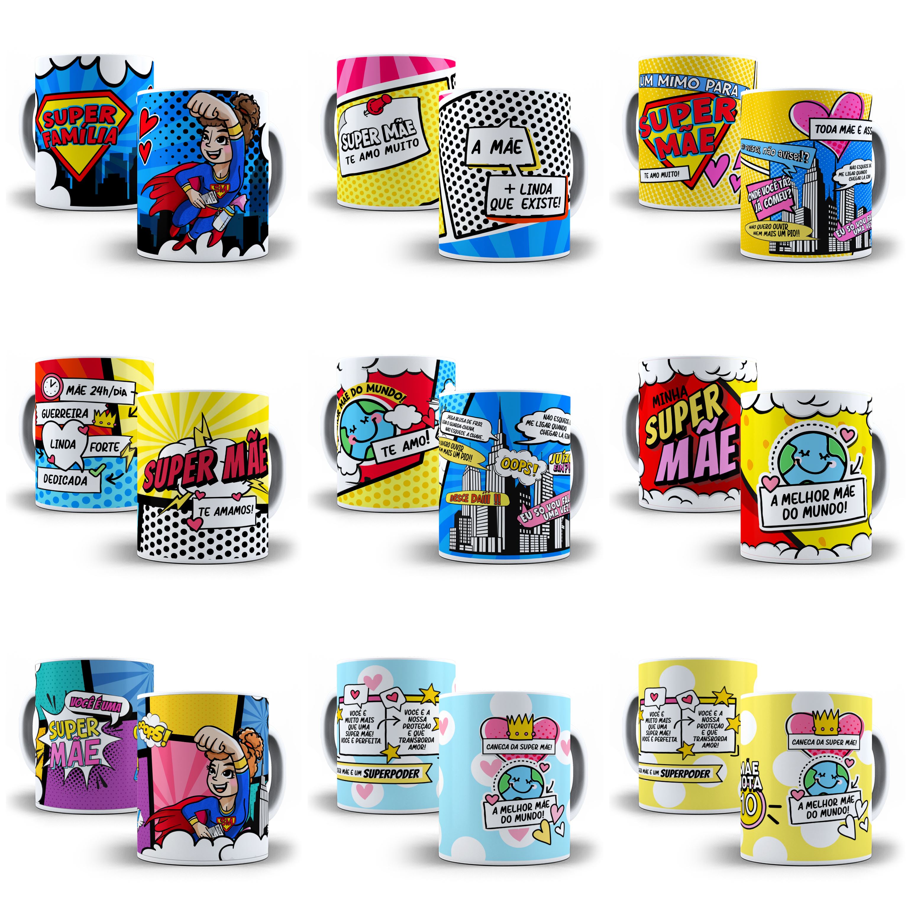 35 Artes Caneca Dia das Mães Cartoon Arquivos Png