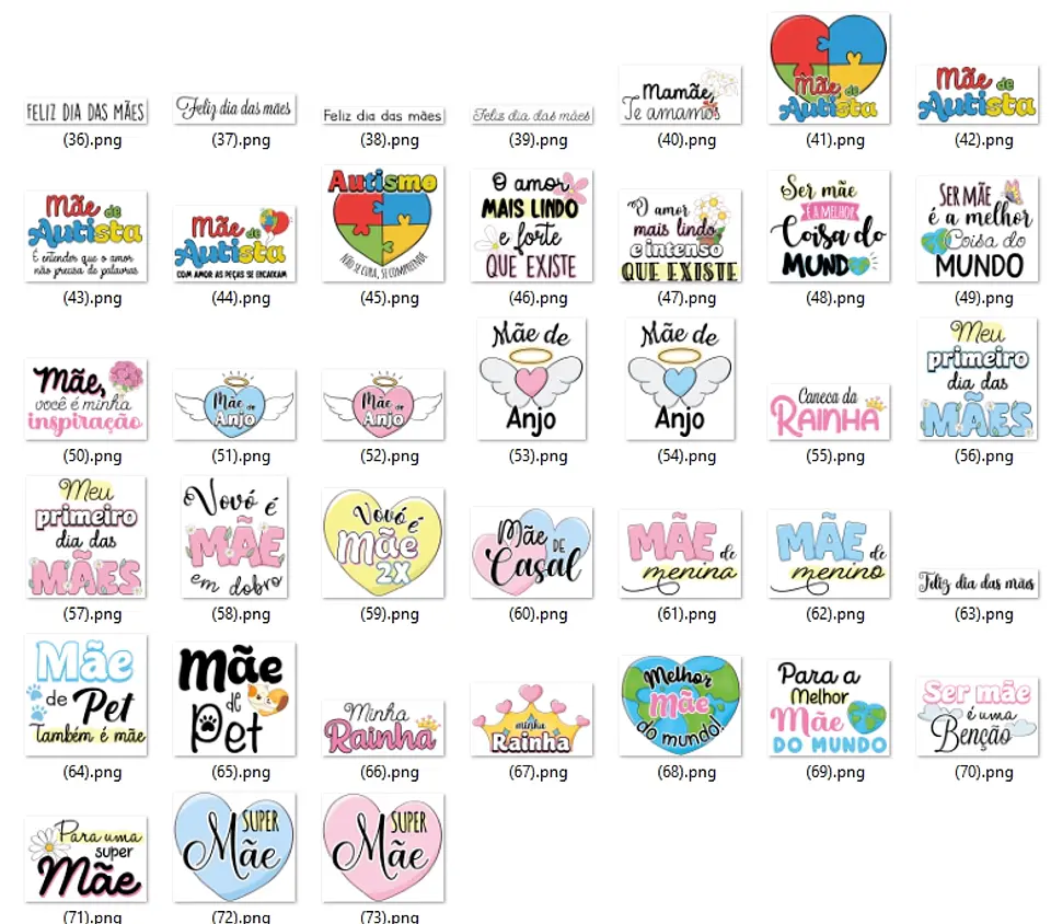 Kit Digital Dia das Mães em Png  3