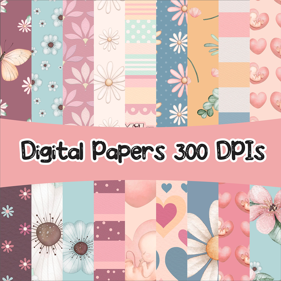 Kit Digital Dia das Mães Gerando Amor em Aquarela em Png  2