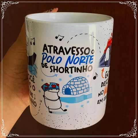 Arte Caneca Por Você Eu Bebo o Mar de Canudinho Flork