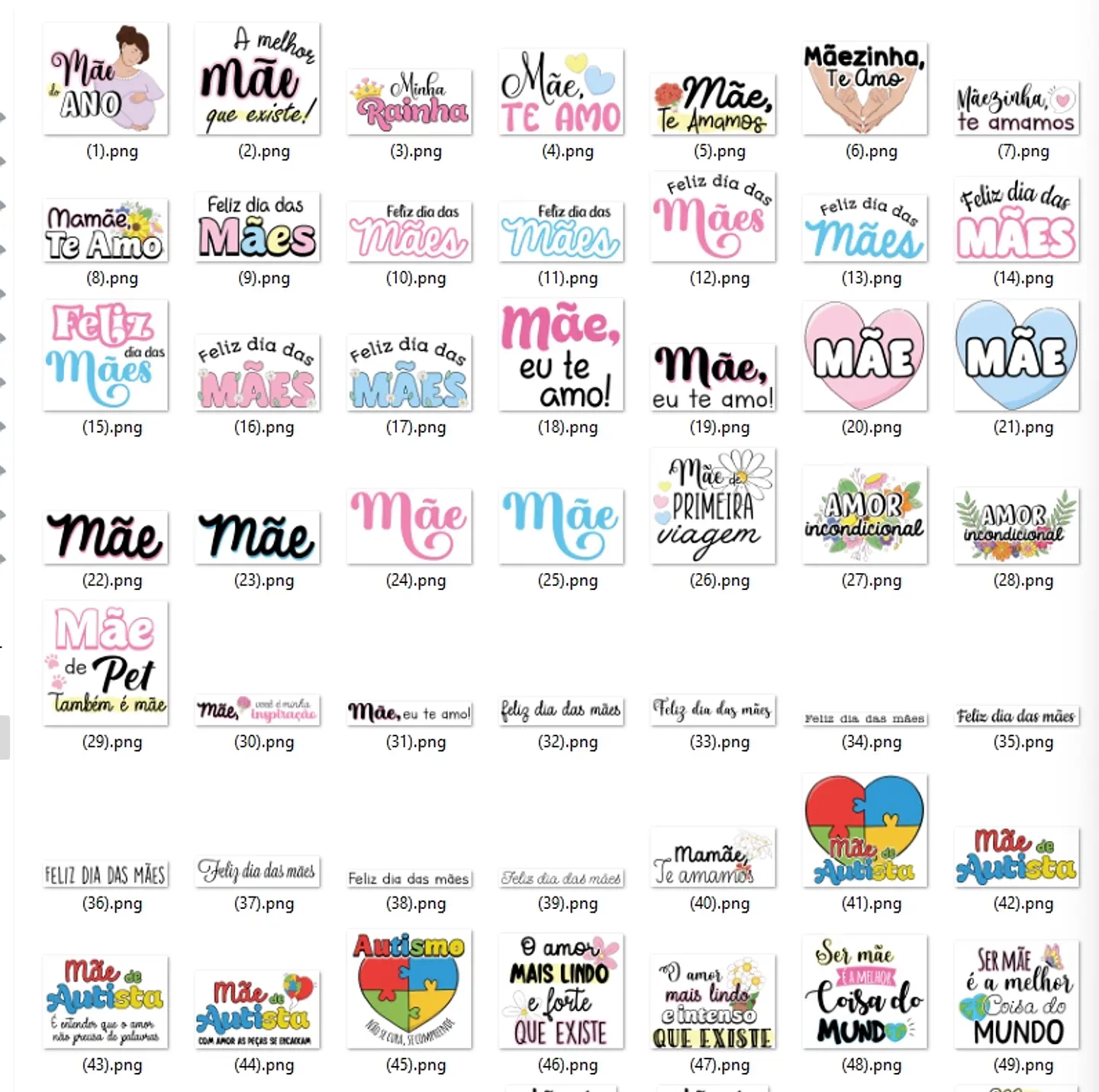 Kit Digital Dia das Mães em Png  4