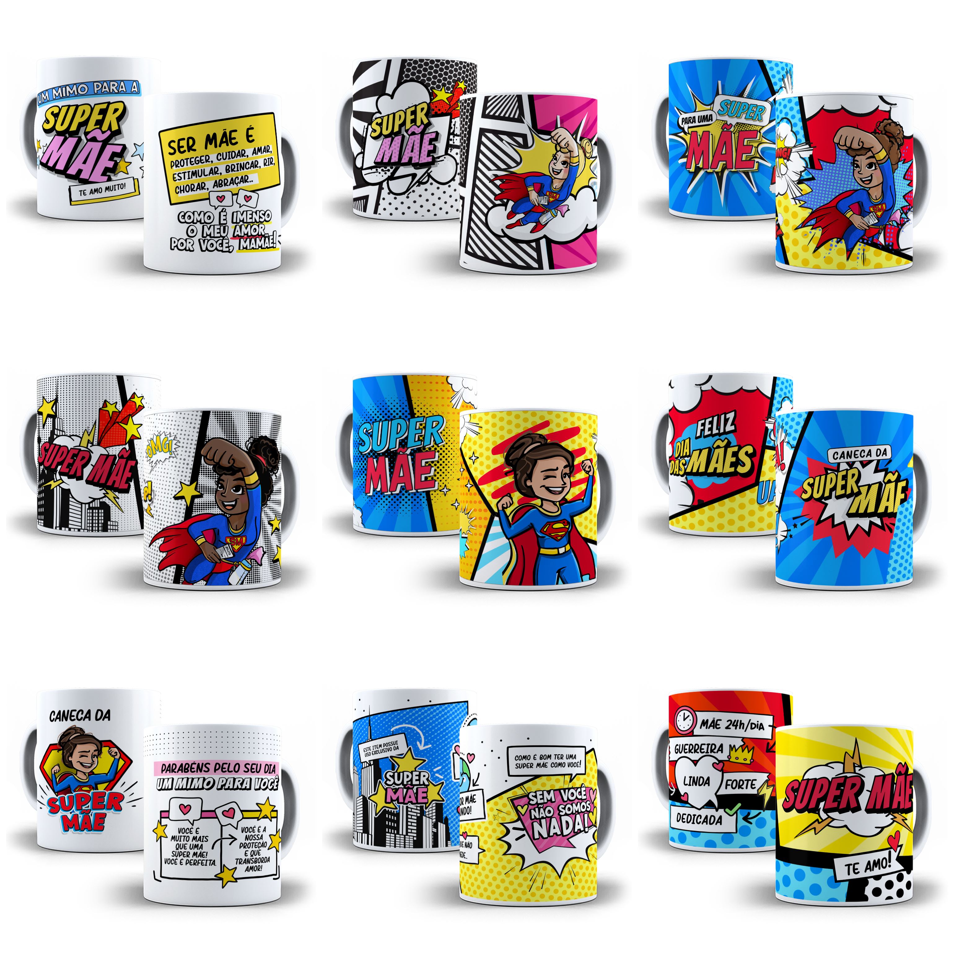 35 Artes Caneca Dia das Mães Cartoon Arquivos Png 3