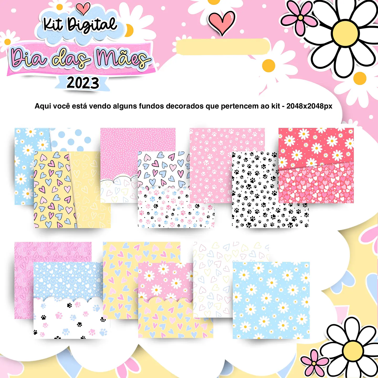 Kit Digital Dia das Mães em Png  6