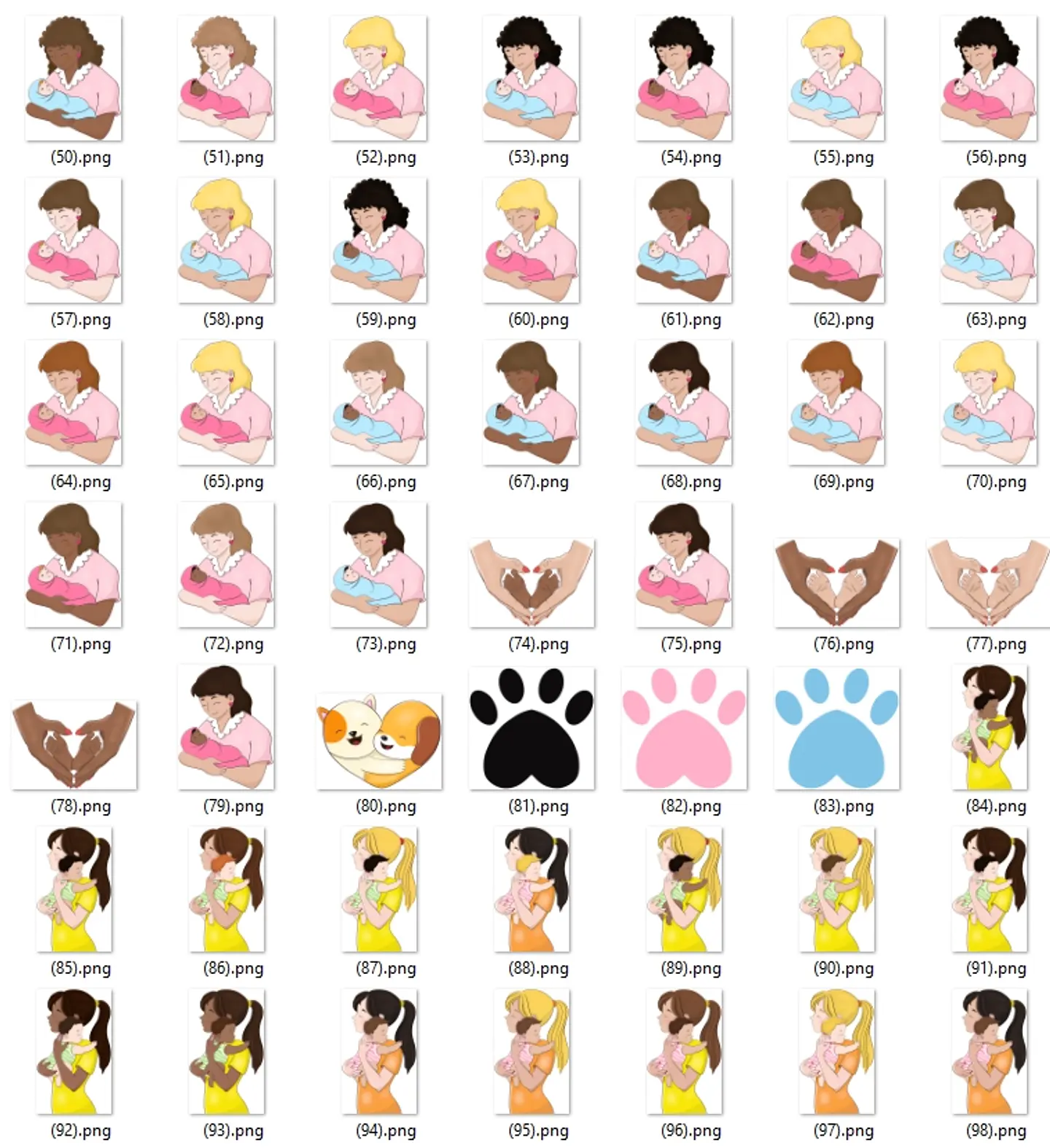 Kit Digital Dia das Mães em Png  5