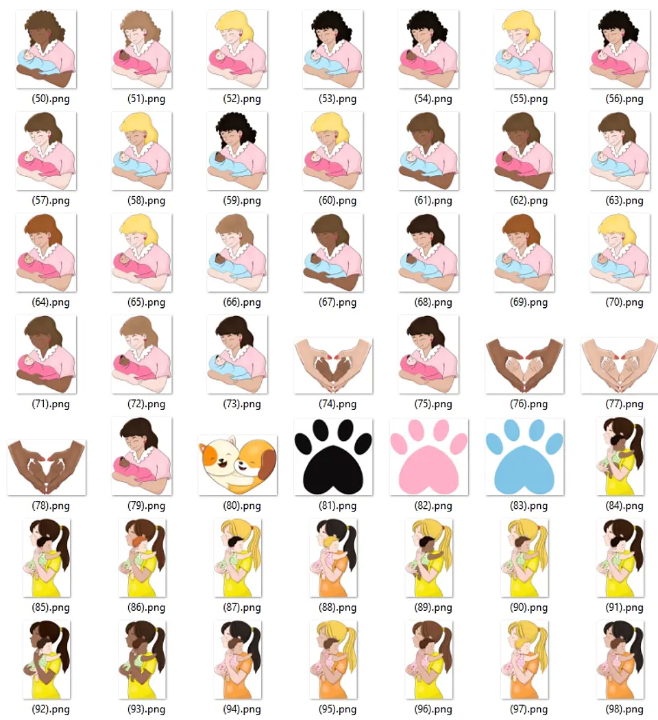 Kit Digital Dia das Mães em Png  5