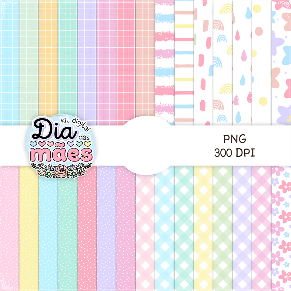 Kit Digital Dia das Mães Completo em Png  6
