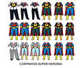 Kit Digital Dia das Mães Super Heroínas para Montar em Png