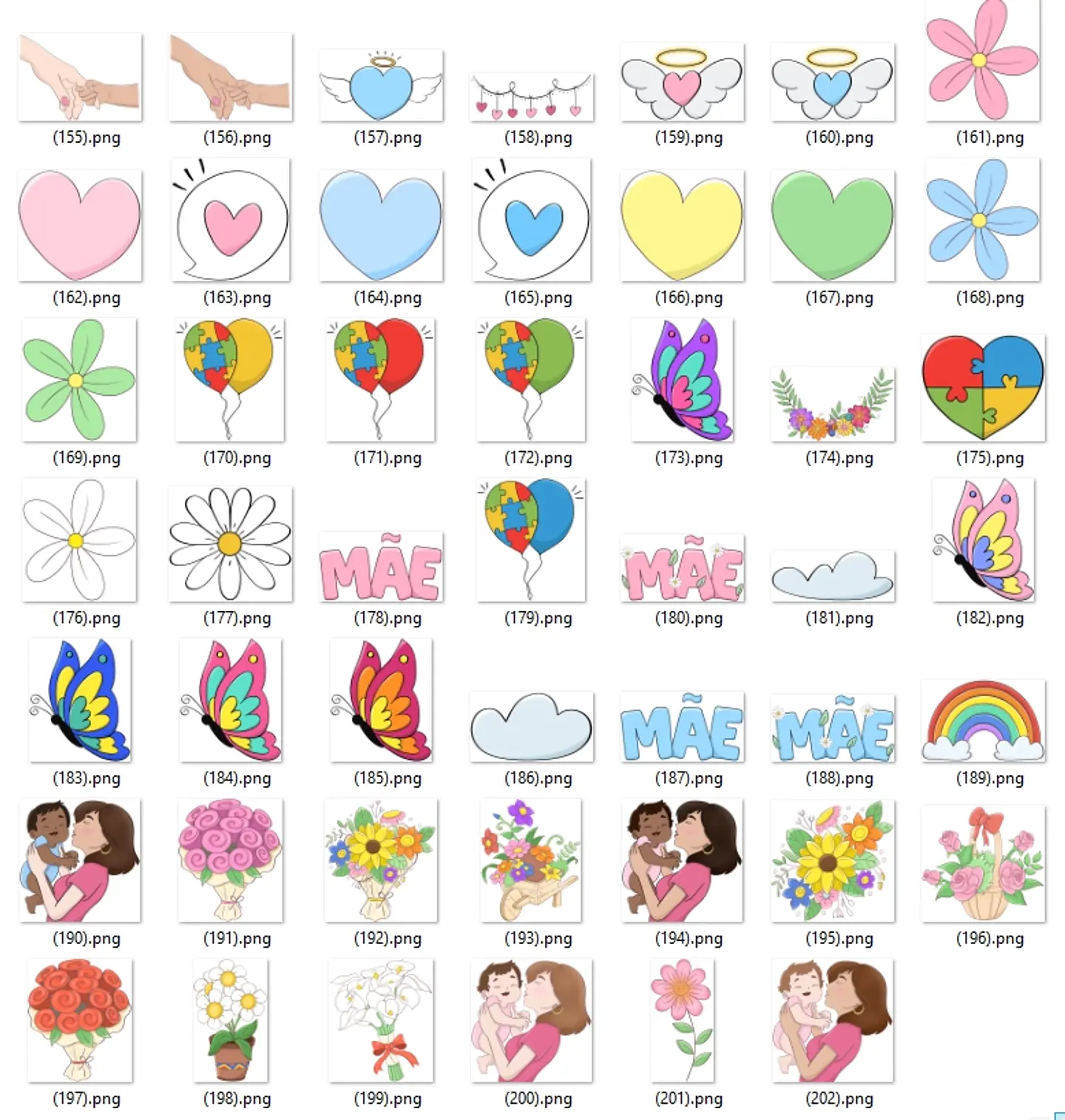 Kit Digital Dia das Mães em Png  7