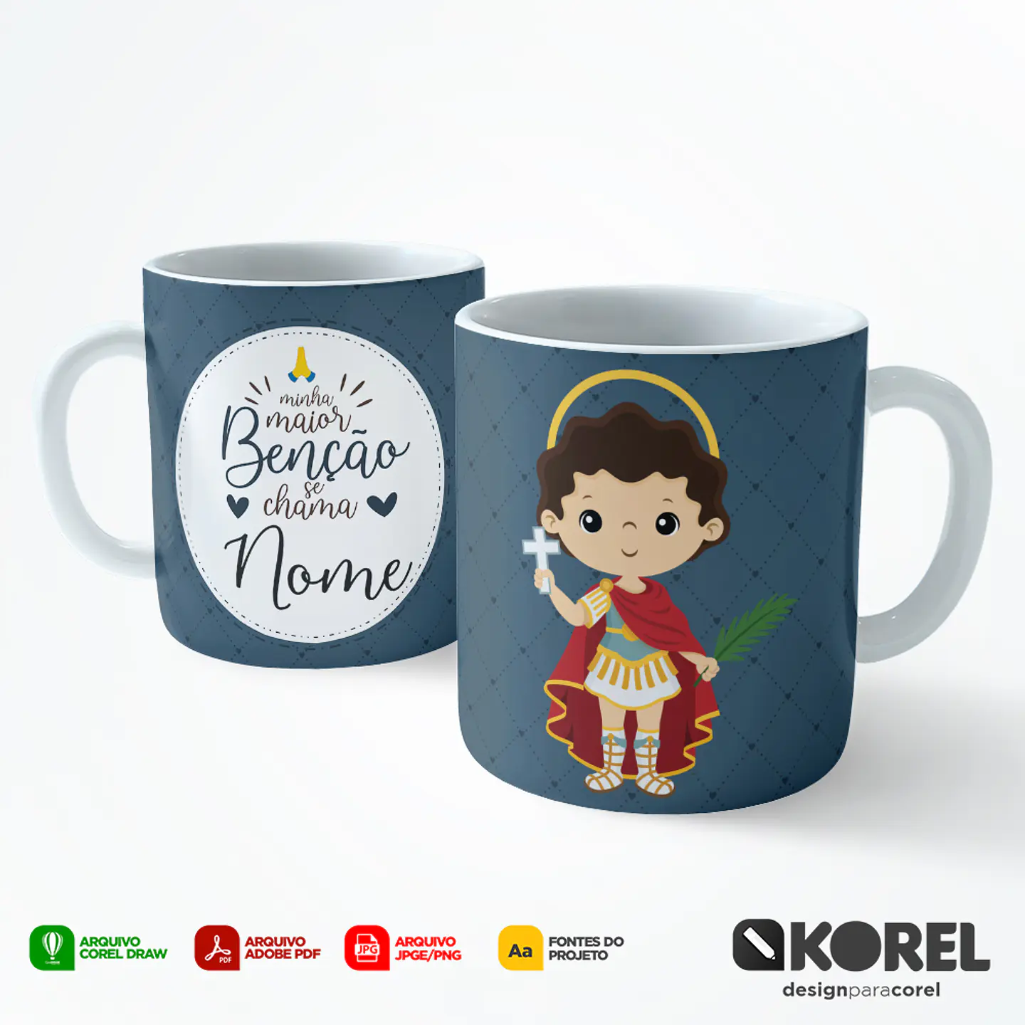 Arte Caneca Santo Expedito 2 Santinho Editável + Pdf 1