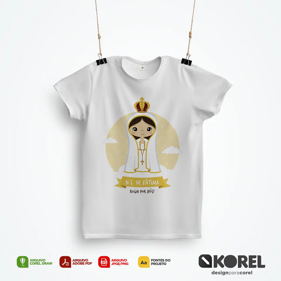 14 Arte Camisa Santinhos Católicos Editável Corel Draw + Png 2