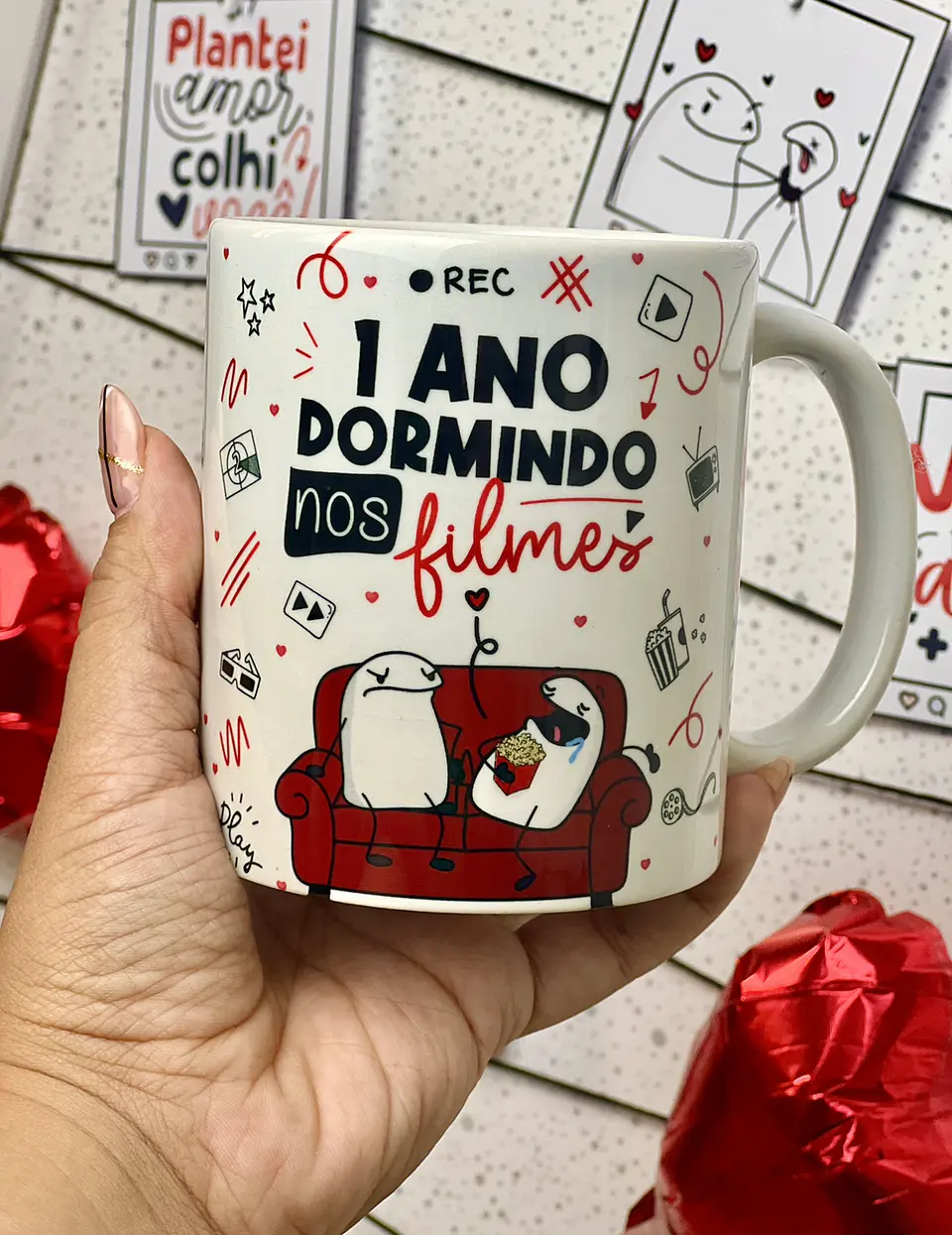 Arte Caneca Namorado 1 Ano Dormindo nos filmes 2
