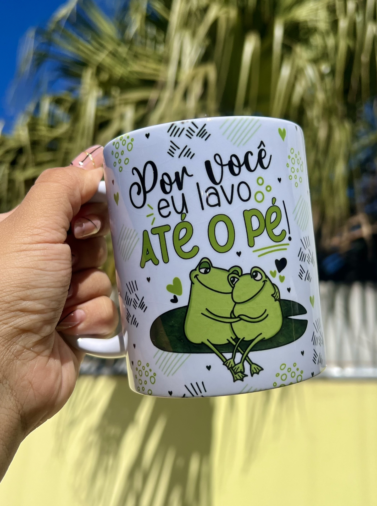 Arte Caneca Namorado Te amo Por você eu lavo até o Pé 3