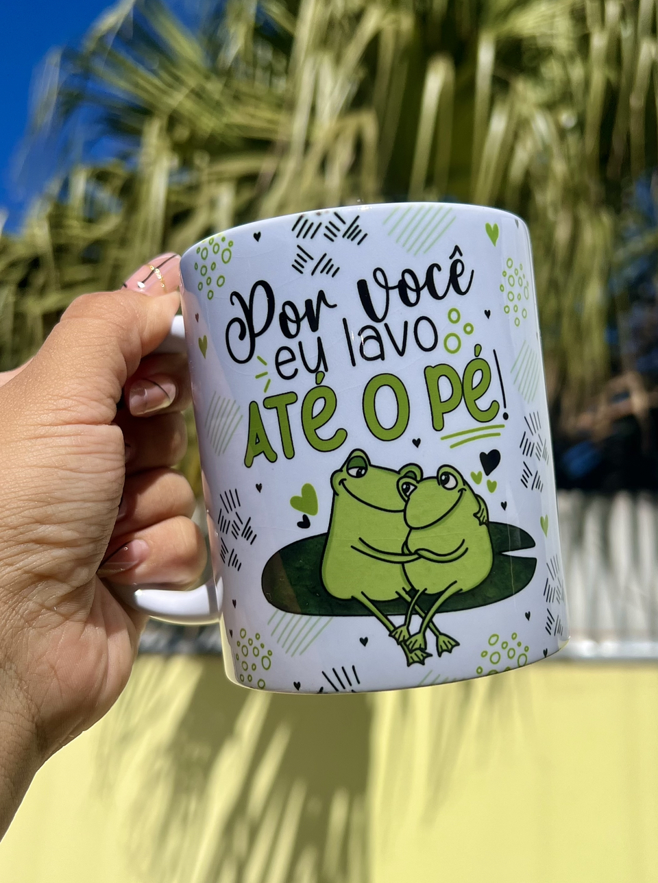 Arte Caneca Namorado Te amo Por você eu lavo até o Pé 3