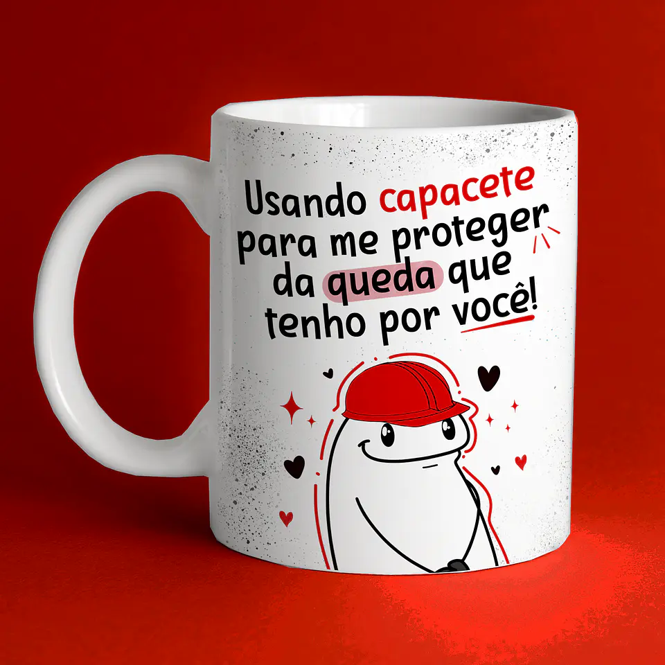 Arte Caneca Namorado Usando Capacete  1