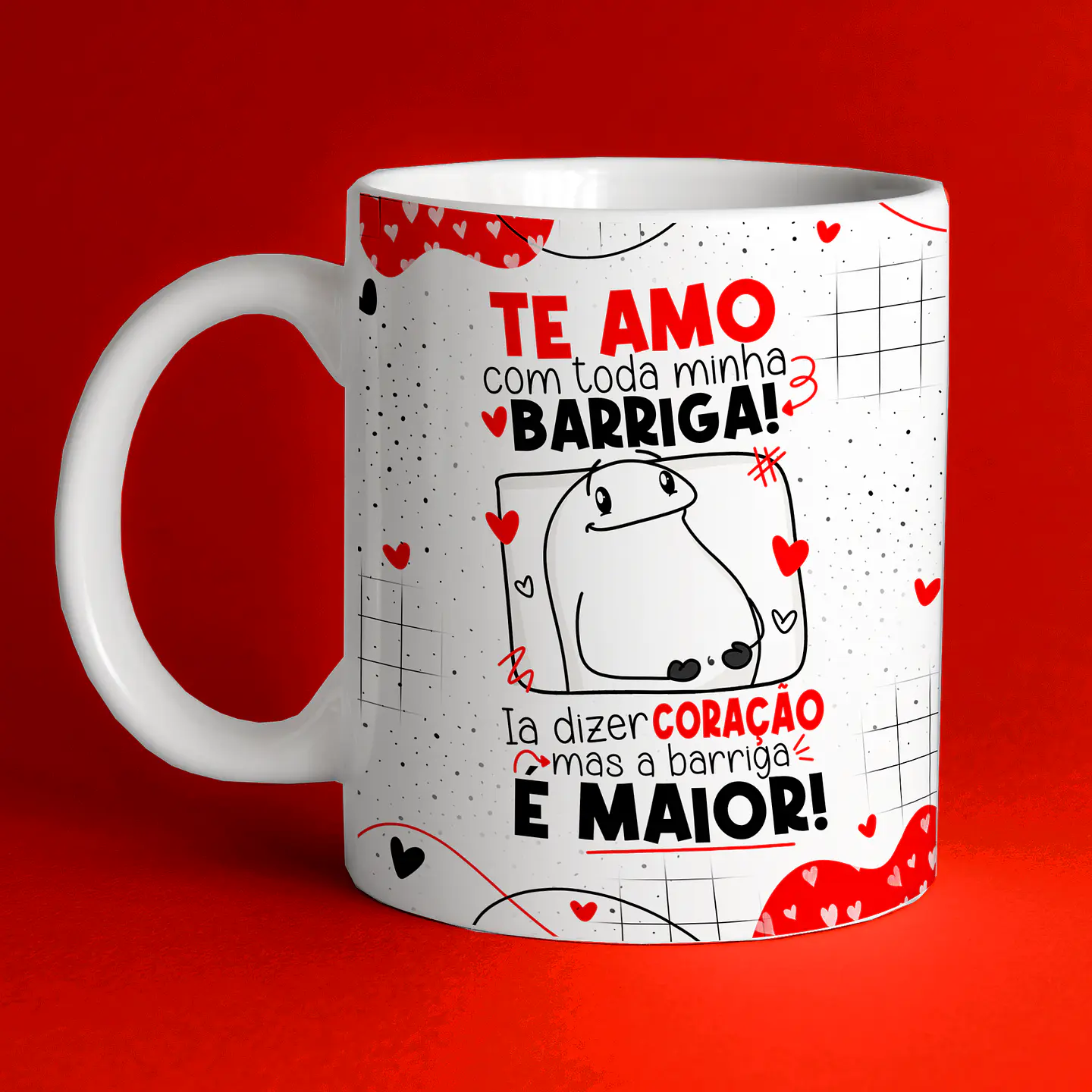 Arte Caneca Namorado Te amo com toda minha barriga 1