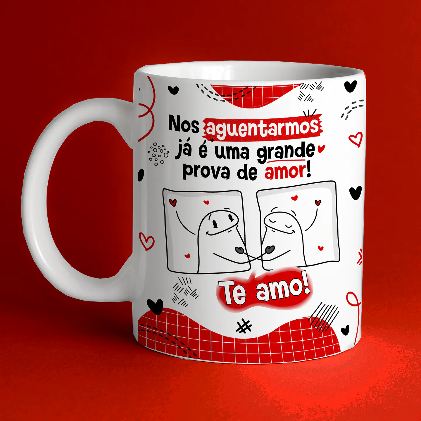 Arte Caneca Namorado Nos aguentarmos já é uma grande prova de amor 1