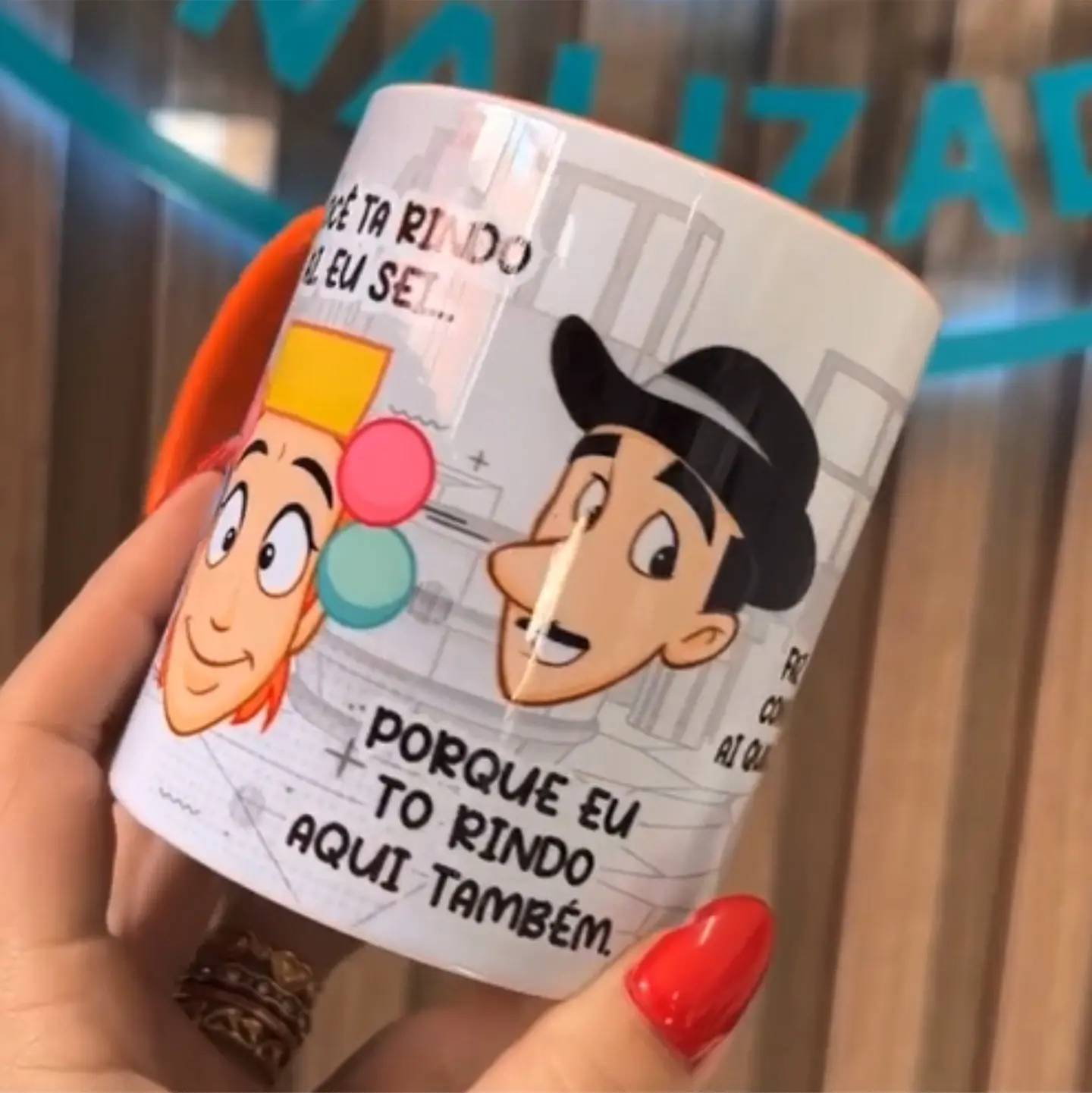 Arte Caneca Você ta Rindo Ai, eu sei... Porque eu To Rindo Aqui Tambem Chaves Chavinhos 2