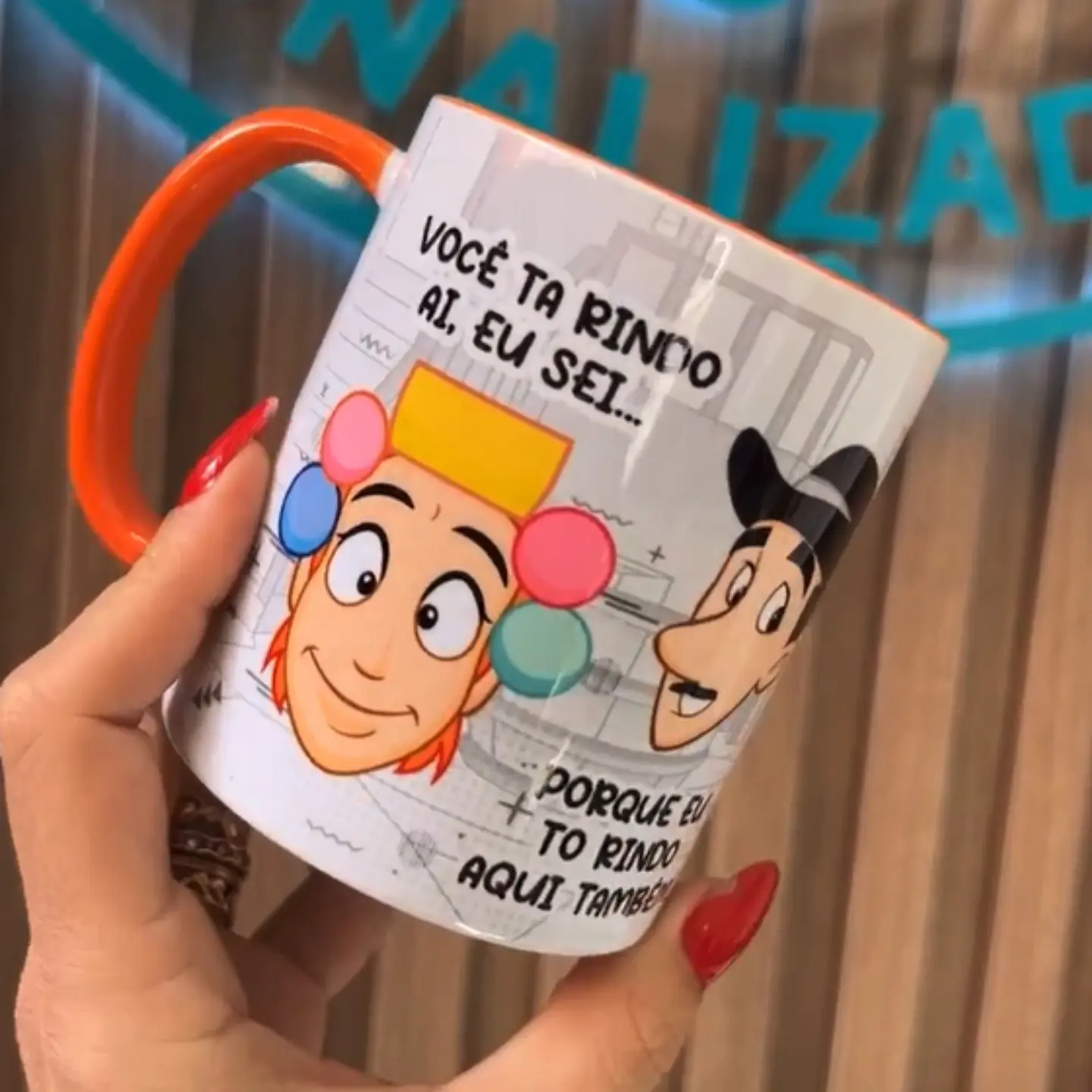 Arte Caneca Você ta Rindo Ai, eu sei... Porque eu To Rindo Aqui Tambem Chaves Chavinhos 1
