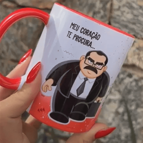 Arte Caneca Meu Coração de Procura... Chaves Chavinho 