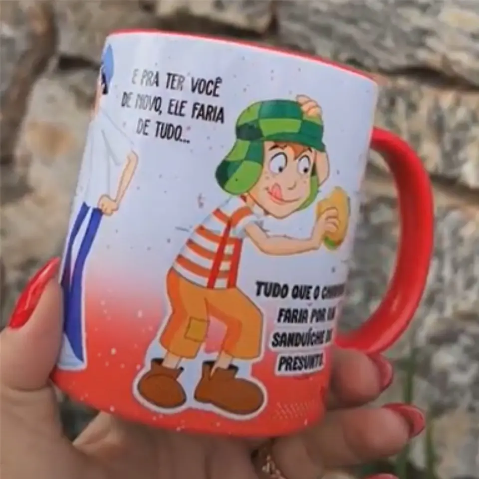 Arte Caneca Meu Coração de Procura... Chaves Chavinho  4