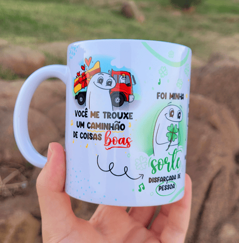 Arte Caneca Você Me Trouxe Um Caminhão de Coisas Boas