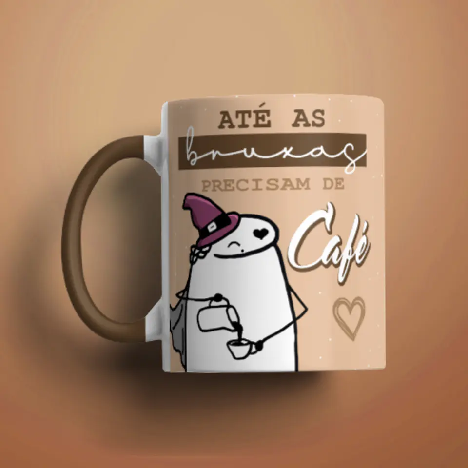Arte Caneca Até as Bruxas Tomam Café Sublimação Baixar Grátis 1