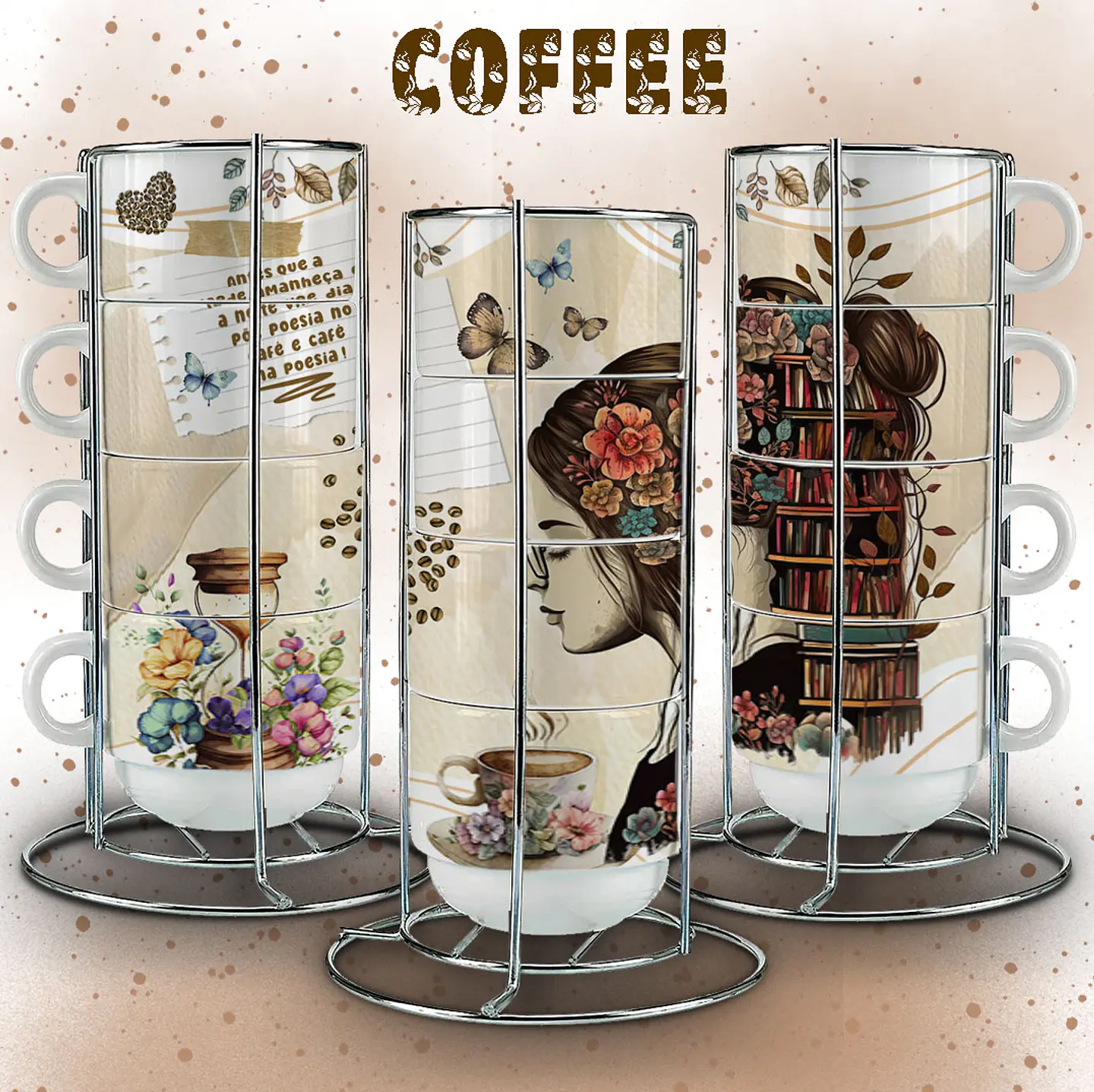 12 Artes para Caneca Café Coffe Arquivos em CorelDraw 2
