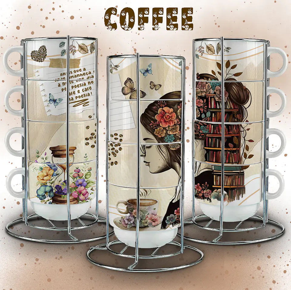 12 Artes para Caneca Café Coffe Arquivos em CorelDraw 2