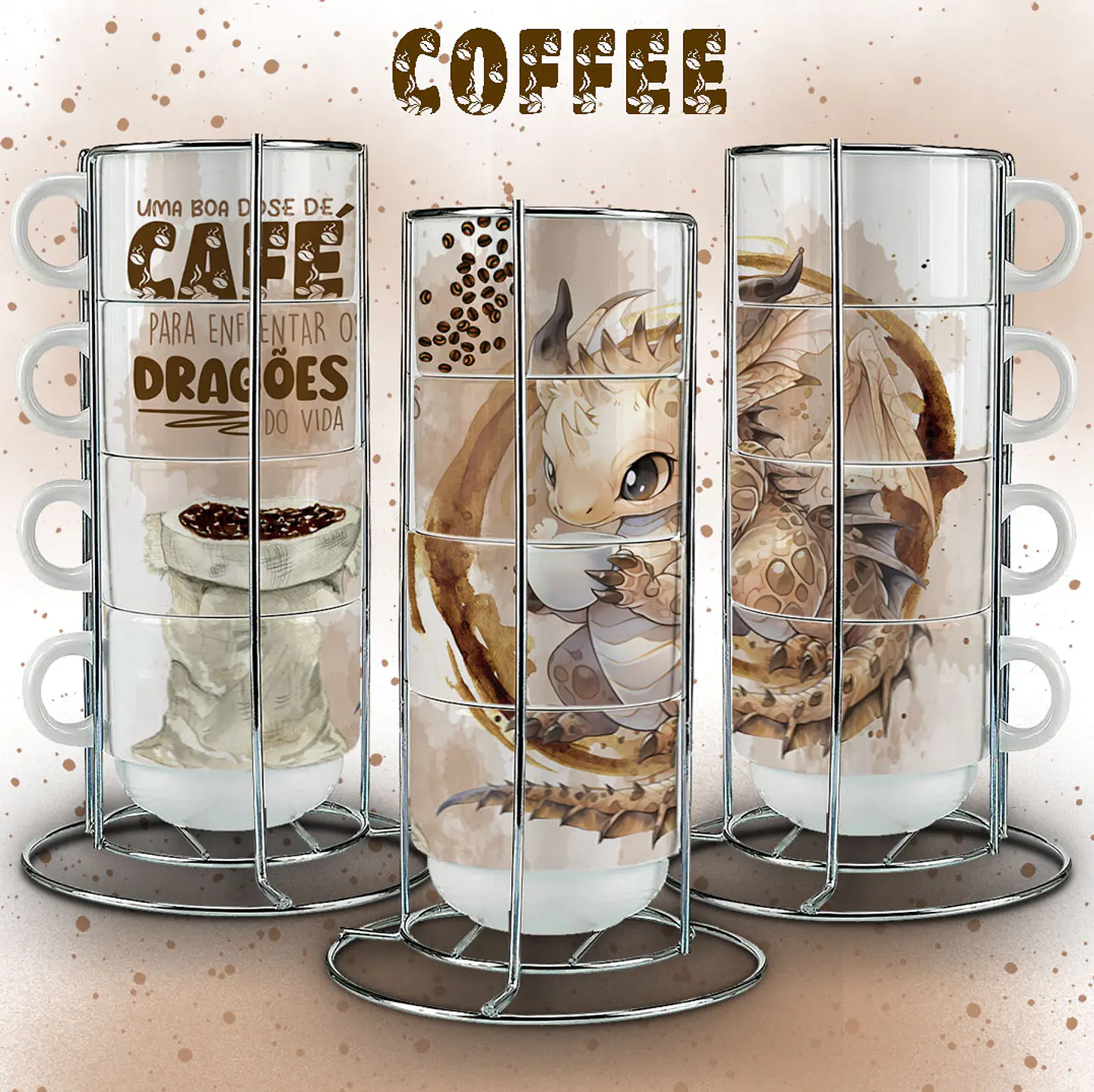 12 Artes para Caneca Café Coffe Arquivos em CorelDraw 3