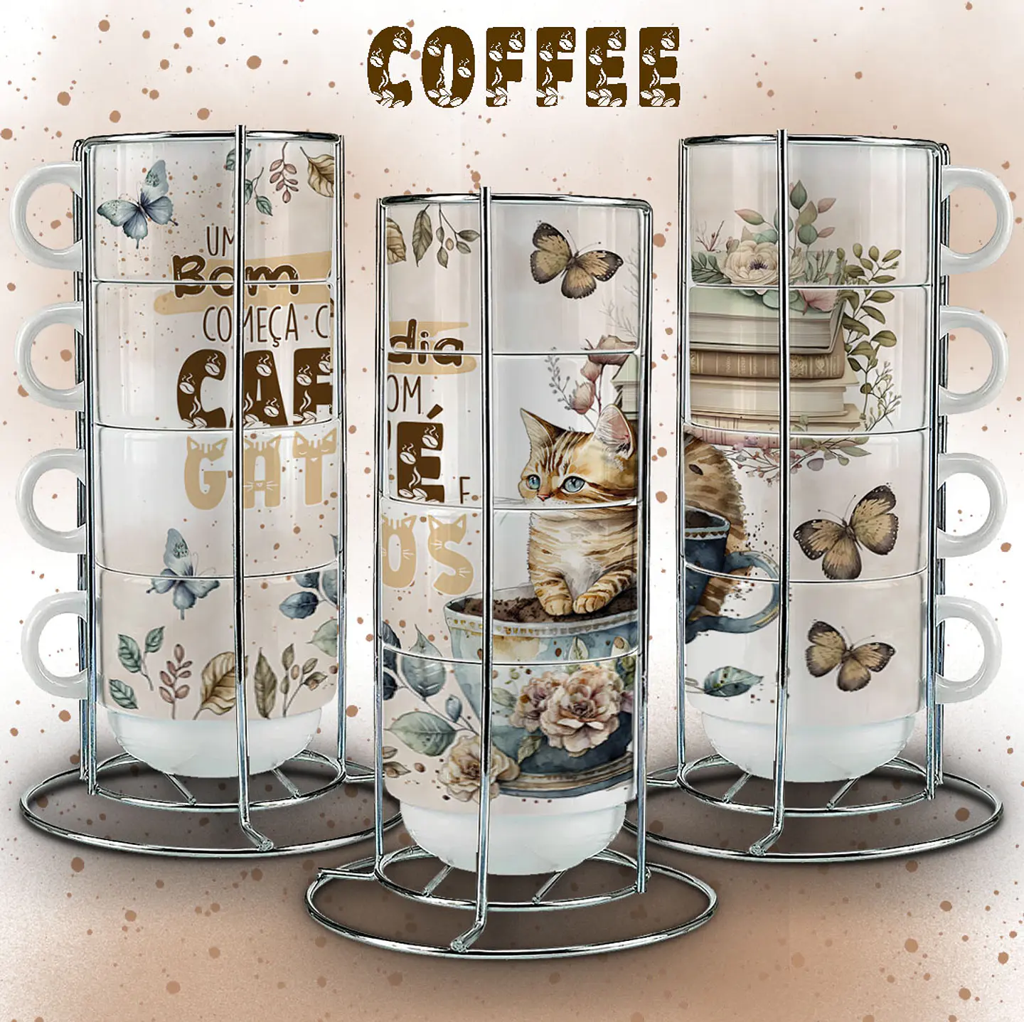 12 Artes para Caneca Café Coffe Arquivos em CorelDraw 4