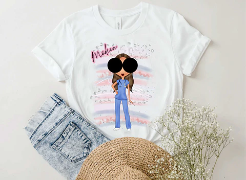 10 Artes para Camisa Profissão Medicina Enfermagem em Corel Draw