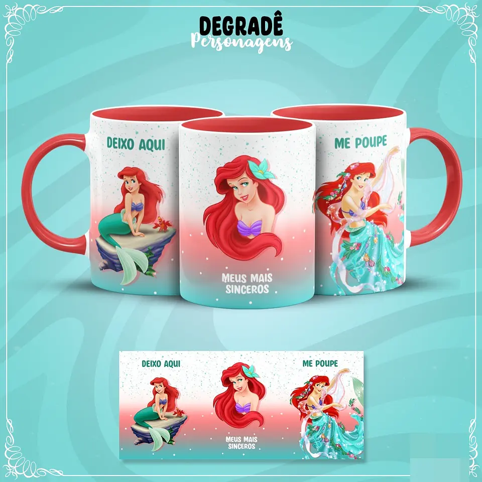 30 Artes para Caneca  Personagens Degradê em Jpg 4