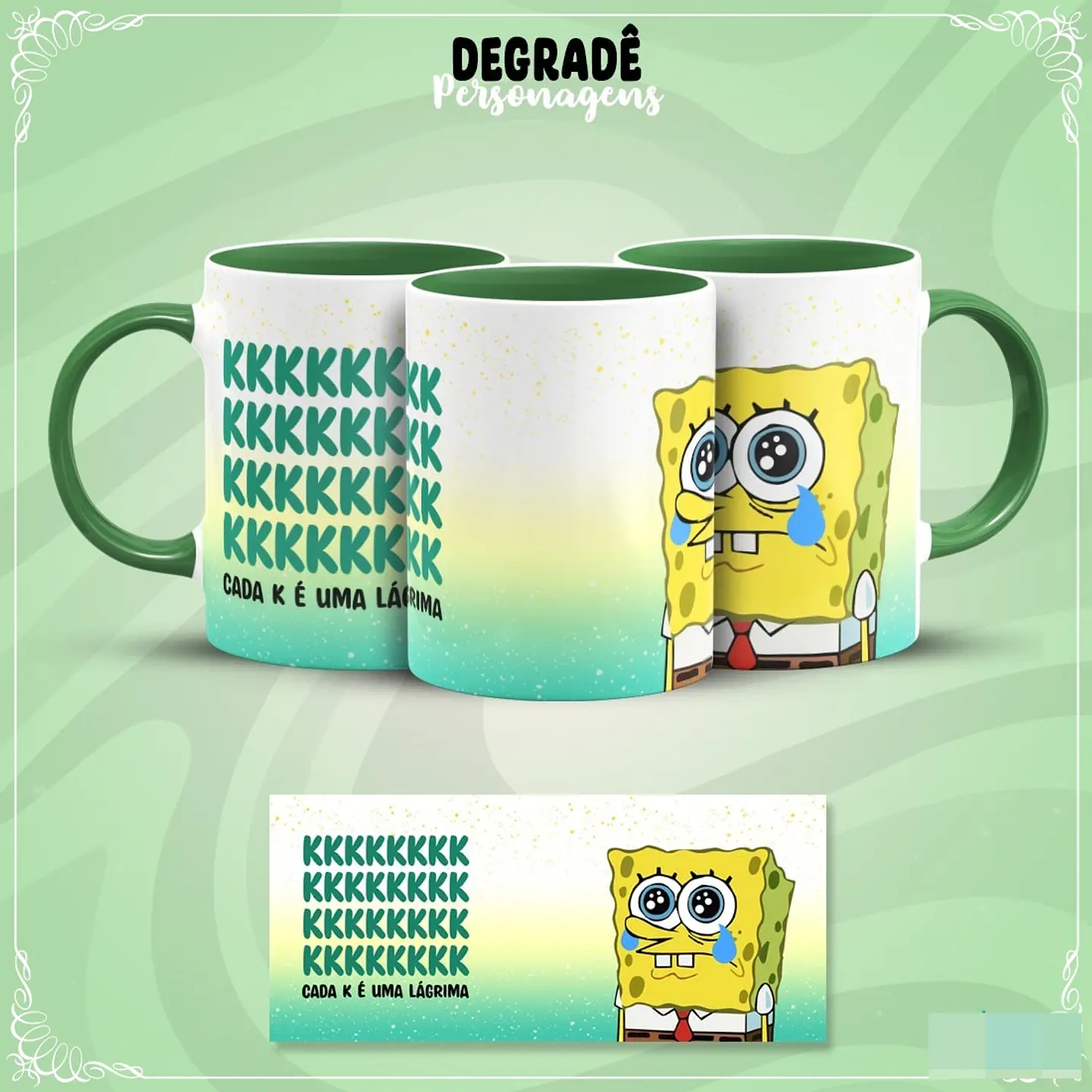 30 Artes para Caneca  Personagens Degradê em Jpg 5