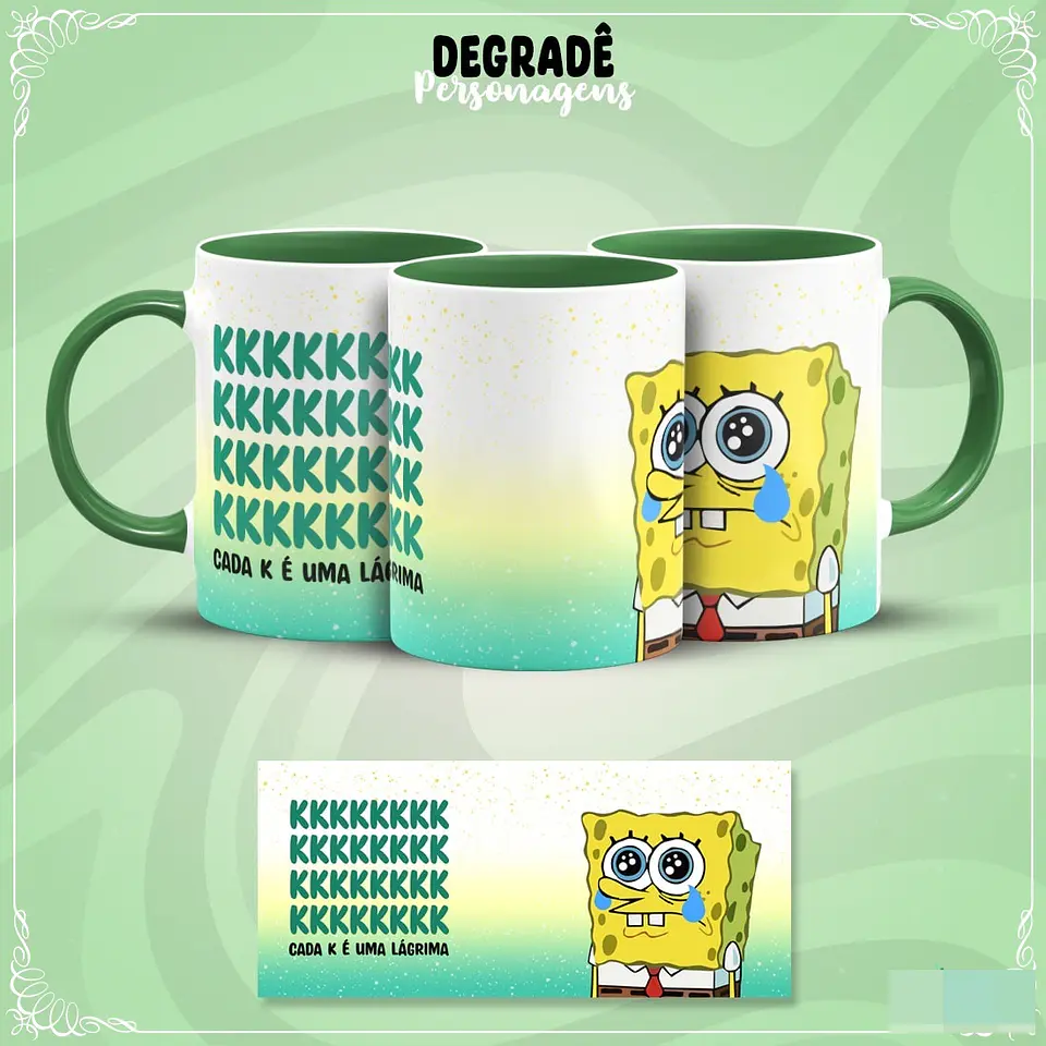 30 Artes para Caneca  Personagens Degradê em Jpg 5