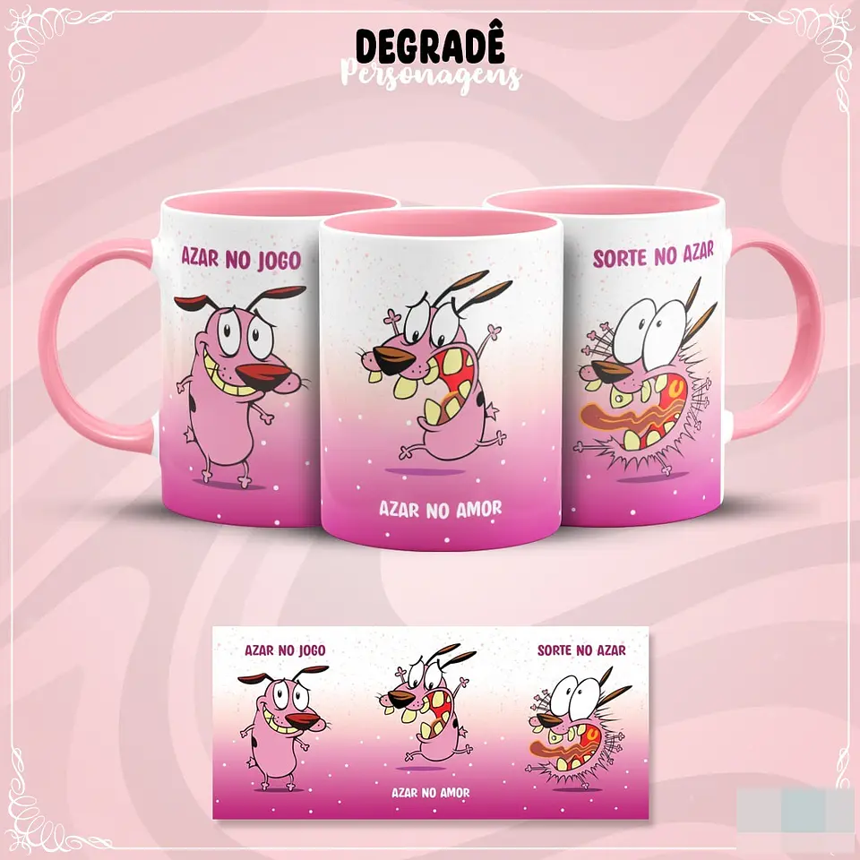 30 Artes para Caneca  Personagens Degradê em Jpg 7