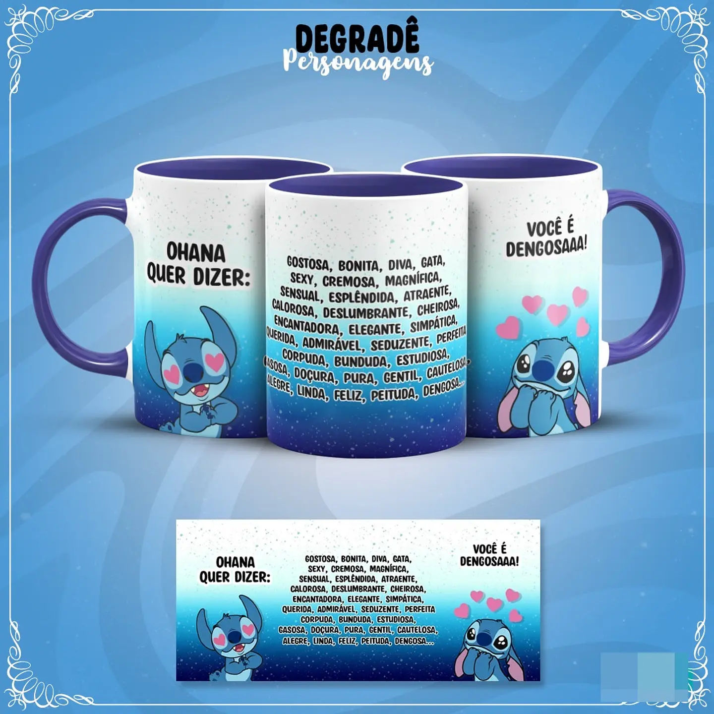 30 Artes para Caneca  Personagens Degradê em Jpg 8