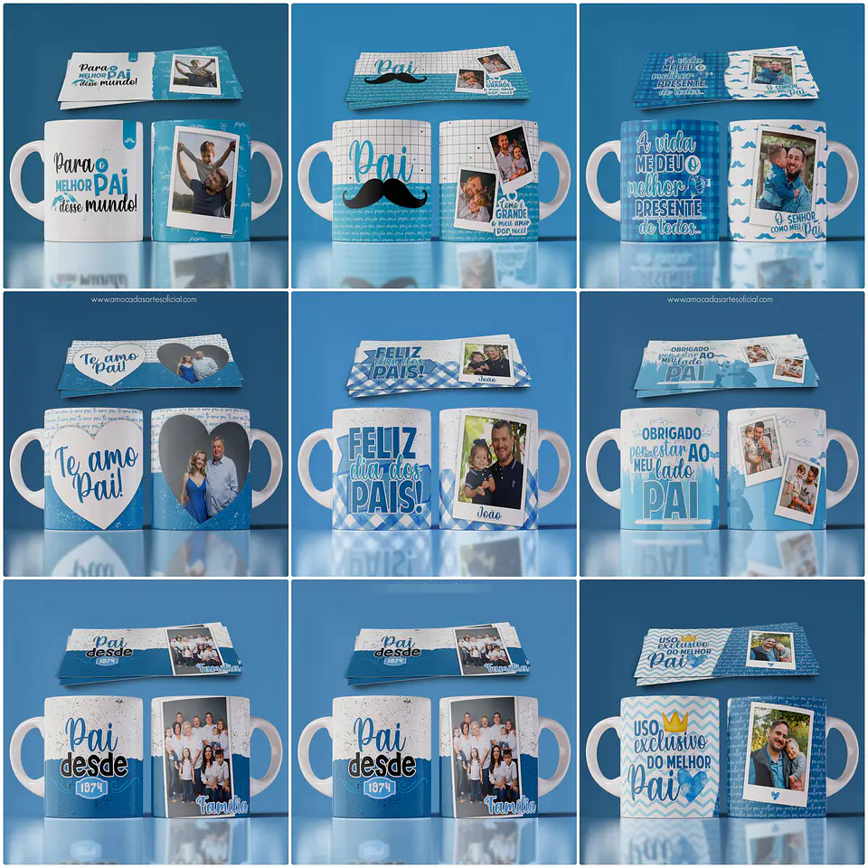 10 Artes para Caneca Dia dos Pais em Photoshop 1