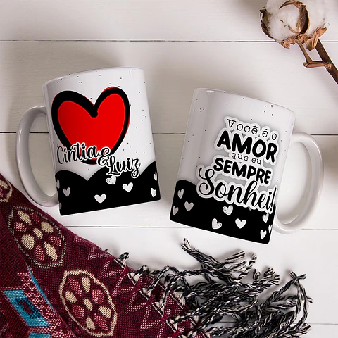 20 Artes Caneca e Azulejo Dia dos Namorados em Corel Draw