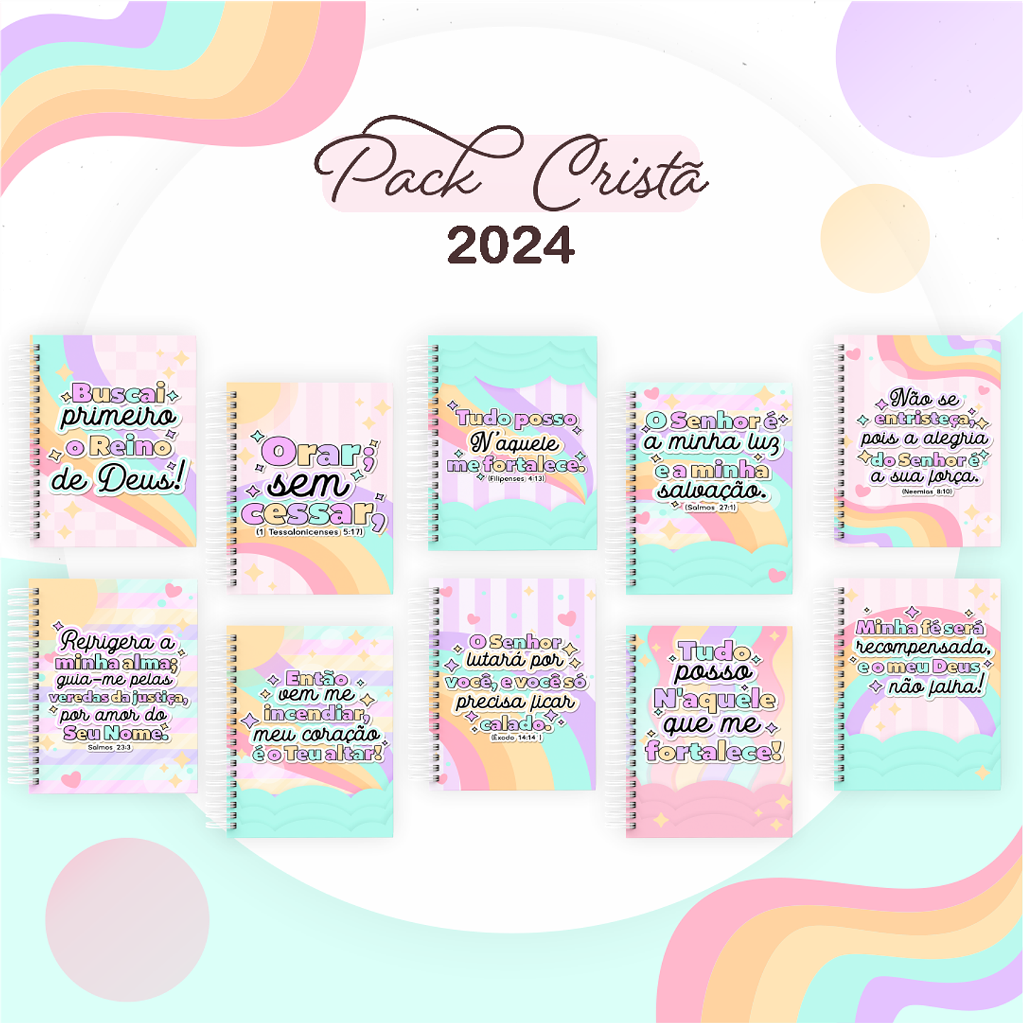 Arquivos Prontos Agenda Caderno 2024 Versículos e Louvores 1