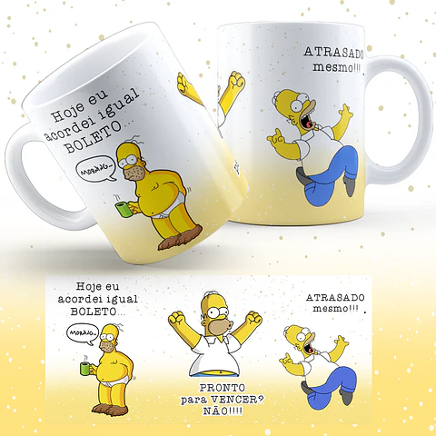 Arte Caneca Os Simpsons Coleção Arquivo Png