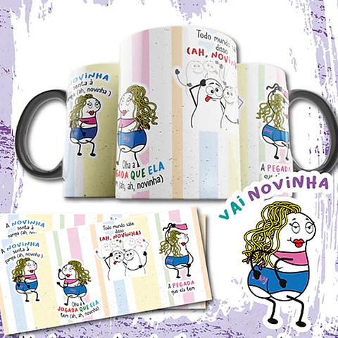 Arte Caneca A novinha senta à pampa (ah novinha) Olha a jogada que ela tem Png