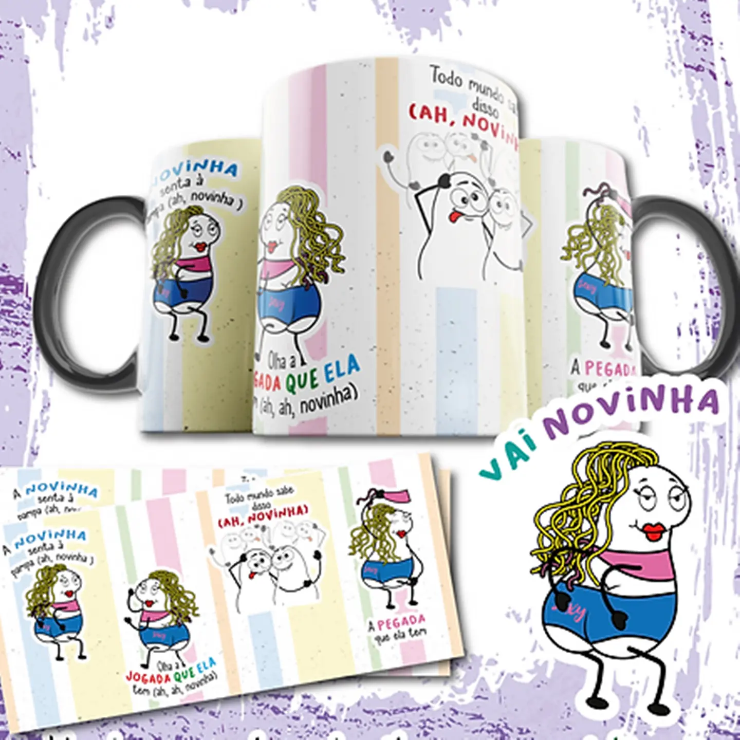 Arte Caneca A novinha senta à pampa (ah novinha) Olha a jogada que ela tem Png 1