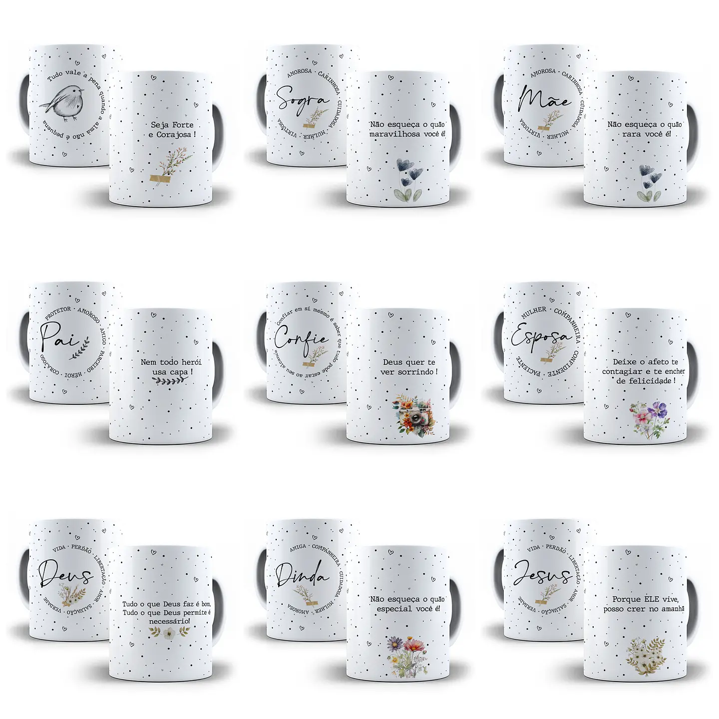 10 Artes para Caneca Frases Família em Corel Draw 1
