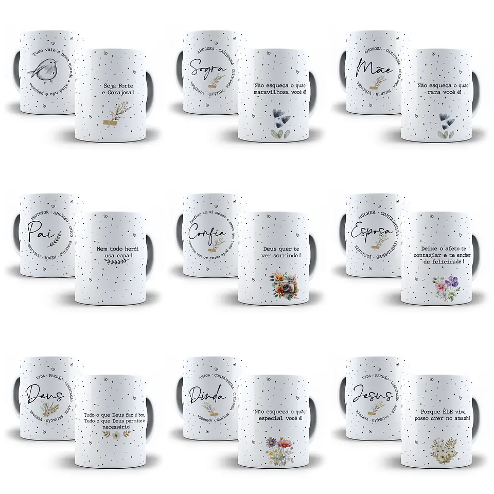 10 Artes para Caneca Frases Família em Corel Draw 1