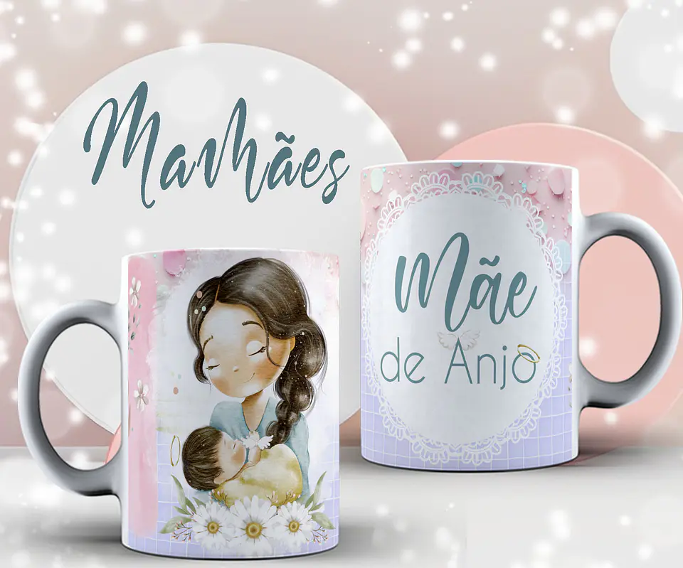 16 Artes Canecas Dia das Mãe Arquivos em CorelDraw 4